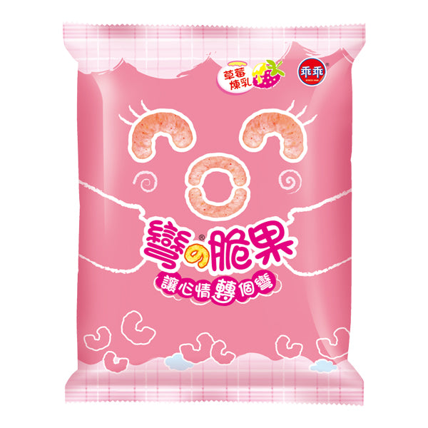 【Kuai Kuai】 Corn snacks- Strawberry Flavour 52g