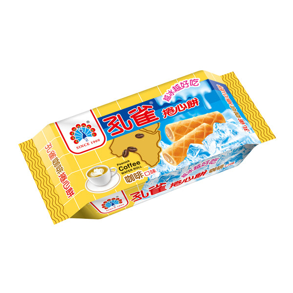 【Kuai Kuai】 Peacock Wafer Roll-Coffee Flavour 63g